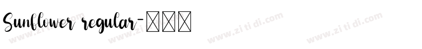 Sunflower regular字体转换